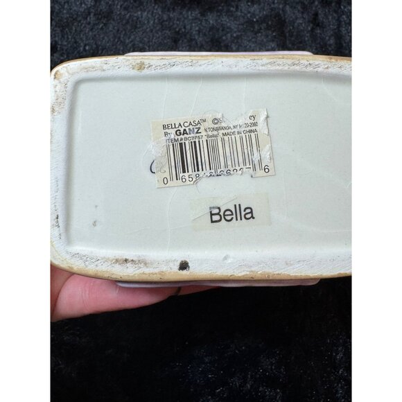 Bella Casa By Ganz Ceramic Purse Vase With Woman Design & Lavender - Picture 6 of 7